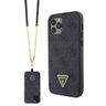 Guess GUHCP12MP4TDSCPK iPhone 12 / 12 Pro 6.1" czarny/black hardcase Crossbody 4G Metal Logo na NearMe.pl