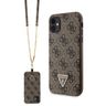 Guess GUHCN61P4TDSCPW iPhone 11 / Xr 6.1" brązowy/brown hardcase Crossbody 4G Metal Logo na NearMe.pl