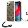 Guess GUOHCP12MH4STW iPhone 12/12 Pro brązowy/brown hardcase 4G Print Strap na NearMe.pl