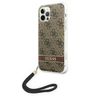 Guess GUOHCP12MH4STW iPhone 12/12 Pro brązowy/brown hardcase 4G Print Strap na NearMe.pl
