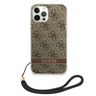 Guess GUOHCP12MH4STW iPhone 12/12 Pro brązowy/brown hardcase 4G Print Strap na NearMe.pl