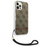 Guess GUOHCP12MH4STW iPhone 12/12 Pro brązowy/brown hardcase 4G Print Strap na NearMe.pl