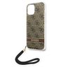 Guess GUOHCP12MH4STW iPhone 12/12 Pro brązowy/brown hardcase 4G Print Strap na NearMe.pl