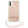 Guess GUOHCN61H4STP iPhone 11różowy/pink hardcase 4G Print Strap na NearMe.pl