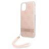 Guess GUOHCN61H4STP iPhone 11różowy/pink hardcase 4G Print Strap na NearMe.pl