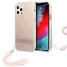 Guess GUOHCP12MH4STP iPhone 12/12 Proróżowy/pink hardcase 4G Print Strap na NearMe.pl