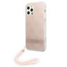 Guess GUOHCP12MH4STP iPhone 12/12 Proróżowy/pink hardcase 4G Print Strap na NearMe.pl