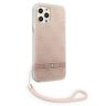 Guess GUOHCP12MH4STP iPhone 12/12 Proróżowy/pink hardcase 4G Print Strap na NearMe.pl