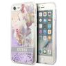 Guess GUHCI8LFLSU iPhone SE 2022 / SE 2020 / 7 / 8 fioletowy/purple hardcase Flower Liquid Glitter na NearMe.pl