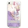Guess GUHCI8LFLSU iPhone SE 2022 / SE 2020 / 7 / 8 fioletowy/purple hardcase Flower Liquid Glitter na NearMe.pl