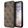Guess GUHCI65G4GFBR iPhone Xs Max brązowy/brown hard case 4G Metal Gold Logo na NearMe.pl