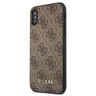 Guess GUHCI65G4GFBR iPhone Xs Max brązowy/brown hard case 4G Metal Gold Logo na NearMe.pl