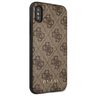Guess GUHCI65G4GFBR iPhone Xs Max brązowy/brown hard case 4G Metal Gold Logo na NearMe.pl