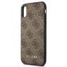 Guess GUHCI65G4GFBR iPhone Xs Max brązowy/brown hard case 4G Metal Gold Logo na NearMe.pl