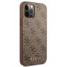Guess GUHCP12MG4GFBR iPhone 12 / 12 Pro 6,1" brązowy/brown hard case 4G Metal Gold Logo na NearMe.pl