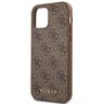 Guess GUHCP12MG4GFBR iPhone 12 / 12 Pro 6,1" brązowy/brown hard case 4G Metal Gold Logo na NearMe.pl
