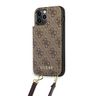 Guess GUHCP12MCB4GB iPhone 12 / 12 Pro 6,1" brązowy/brown hardcase 4G Crossbody Cardslot na NearMe.pl