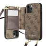 Guess GUHCP12MCB4GB iPhone 12 / 12 Pro 6,1" brązowy/brown hardcase 4G Crossbody Cardslot na NearMe.pl