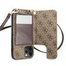 Guess GUHCP12MCB4GB iPhone 12 / 12 Pro 6,1" brązowy/brown hardcase 4G Crossbody Cardslot na NearMe.pl