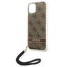 Guess GUOHCP14SH4STW iPhone 14 / 15 / 136.1" brązowy/brown hardcase 4G Print Strap na NearMe.pl