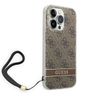 Guess GUOHCP14LH4STW iPhone 14 Pro 6,1" brązowy/brown hardcase 4G Print Strap na NearMe.pl