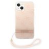Guess GUOHCP14MH4STP iPhone 14 Plus / 15 Plus 6.7" różowy/pink hardcase 4G Print Strap na NearMe.pl