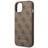 Guess GUHCP14SG4GFBR iPhone 14 / 15 / 136.1" brązowy/brown hard case 4G Metal Gold Logo na NearMe.pl