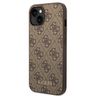 Guess GUHCP14MG4GFBR iPhone 14 Plus / 15 Plus 6.7" brązowy/brown hard case 4G Metal Gold Logo na NearMe.pl