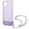 Guess GUHCP14SHGCOHU iPhone 14 / 15 / 13 6.1" fioletowy/purple hardcase Translucent Pearl Strap na NearMe.pl
