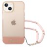 Guess GUHCP14MHGCOHP iPhone 14 Plus / 15 Plus 6.7" różowy/pink hardcase Translucent Pearl Strap na NearMe.pl
