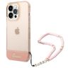 Guess GUHCP14LHGCOHP iPhone 14 Pro 6,1" różowy/pink hardcase Translucent Pearl Strap na NearMe.pl