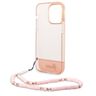 Guess GUHCP14LHGCOHP iPhone 14 Pro 6,1" różowy/pink hardcase Translucent Pearl Strap na NearMe.pl