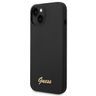 Guess GUHCP14SSLSMK iPhone 14 / 15 / 13 6.1" czarny/black hard case Silicone Vintage Gold Logo na NearMe.pl