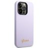 Guess GUHCP14LSLSMU iPhone 14 Pro 6,1" fioletowy/purple hard case Silicone Vintage Gold Logo na NearMe.pl