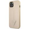 Guess GUHCP14SPSATLE iPhone 14 / 15 / 13 6.1" beżowy/beige hardcase SaffianoTriangle Logo na NearMe.pl