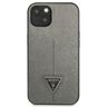 Guess GUHCP14SPSATLG iPhone 14 / 15 / 13 6.1" srebrny/silver hardcase SaffianoTriangle Logo na NearMe.pl
