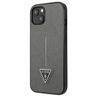 Guess GUHCP14MPSATLG iPhone 14 Plus / 15 Plus 6.7" srebrny/silver hardcase SaffianoTriangle Logo na NearMe.pl