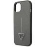 Guess GUHCP14MPSATLG iPhone 14 Plus / 15 Plus 6.7" srebrny/silver hardcase SaffianoTriangle Logo na NearMe.pl