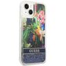 Guess GUHCP14SLFLSB iPhone 14 / 15 / 13 6.1" niebieski/blue hardcase Flower Liquid Glitter na NearMe.pl