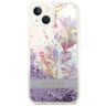 Guess GUHCP14MLFLSU iPhone 14 Plus / 15 Plus 6.7" fioletowy/purple hardcase Flower Liquid Glitter na NearMe.pl