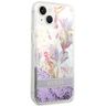 Guess GUHCP14MLFLSU iPhone 14 Plus / 15 Plus 6.7" fioletowy/purple hardcase Flower Liquid Glitter na NearMe.pl