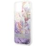 Guess GUHCP14MLFLSU iPhone 14 Plus / 15 Plus 6.7" fioletowy/purple hardcase Flower Liquid Glitter na NearMe.pl