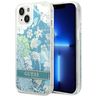 Guess GUHCP14SLFLSN iPhone 14 / 15 / 13 6.1" zielony/green hardcase Flower Liquid Glitter na NearMe.pl