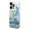 Guess GUHCP14LLFLSN iPhone 14 Pro 6,1" zielony/green hardcase Flower Liquid Glitter na NearMe.pl