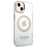 Guess GUHMP14SHTRMD iPhone 14 / 15 / 13 6.1" złoty/gold hard case Metal Outline Magsafe na NearMe.pl