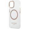 Guess GUHMP14SHTRMD iPhone 14 / 15 / 13 6.1" złoty/gold hard case Metal Outline Magsafe na NearMe.pl