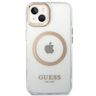 Guess GUHMP14MHTRMD iPhone 14 Plus / 15 Plus 6.7" złoty/gold hard case Metal Outline Magsafe na NearMe.pl