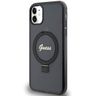 Guess GUHMN61HRSGSK iPhone 11 / Xr 6.1" czarny/black hardcase Ring Stand Script Glitter MagSafe na NearMe.pl