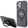 Guess GUHMP12MHRSGSK iPhone 12/12 Pro 6.1" czarny/black hardcase Ring Stand Script Glitter MagSafe na NearMe.pl