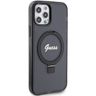 Guess GUHMP12MHRSGSK iPhone 12/12 Pro 6.1" czarny/black hardcase Ring Stand Script Glitter MagSafe na NearMe.pl